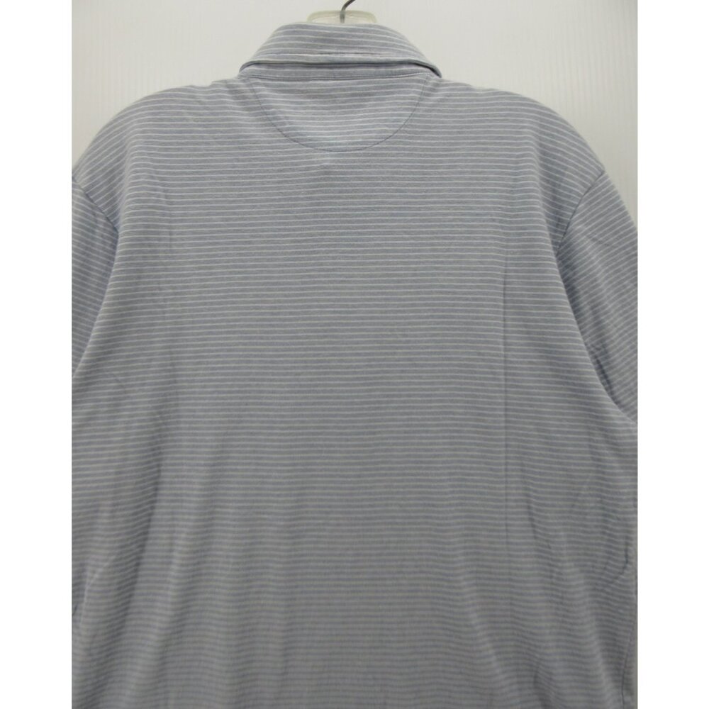 Faherty Polo Shirt Medium Pullover Striped Preppy Organic Cotton Knit - Picture 8 of 11
